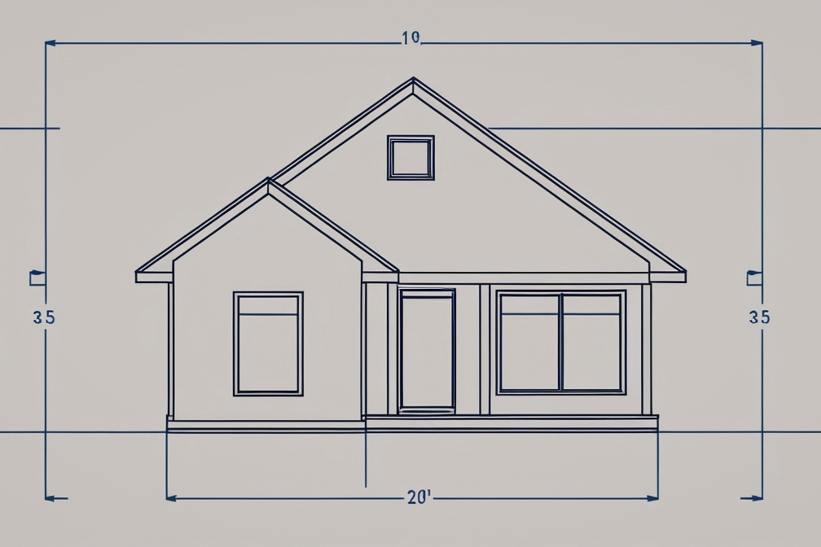 Sketch of a layout of a small home