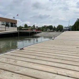 Boat launch at Cedar Island Marina