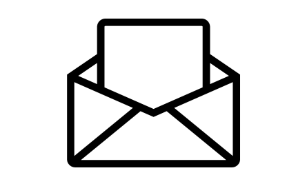 Infographic of letter in envelope